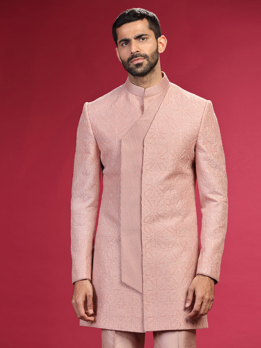 Indo-Western Set with Hand Highlight and Aligadi