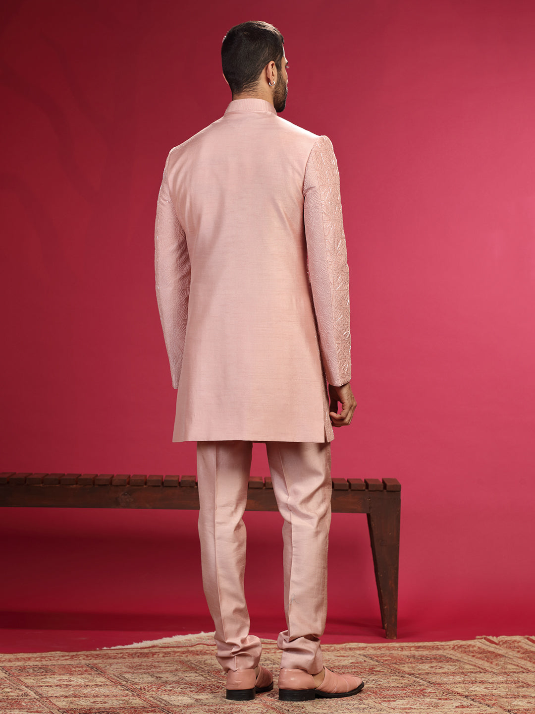 Indo-Western Set with Hand Highlight and Aligadi