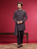 Indo-Western Set with Hand Embroidery and Trouser