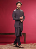 Indo-Western Set with Hand Embroidery and Trouser