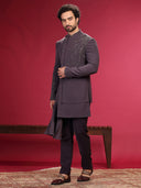 Indo-Western Set with Hand Embroidery and Trouser