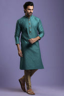 Rama Green Ethnic Embroidered Kurta Set - KORANM