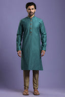Rama Green Ethnic Embroidered Kurta Set - KORANM