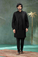 Embroidered Black Bandi Set