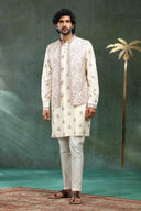 Cream Bandi Set with Embroidery
