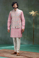 Onion Pink Printed Bandi Set