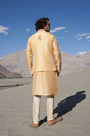 Golden Rays Embroidered Bandi Kurta Set - KORANM
