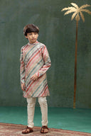 Multi-Coloured Cotton Silk Printed Kurta Set
