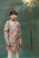 Multi-Coloured Cotton Silk Printed Kurta Set
