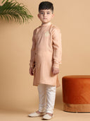Matte Peach Kurta Set