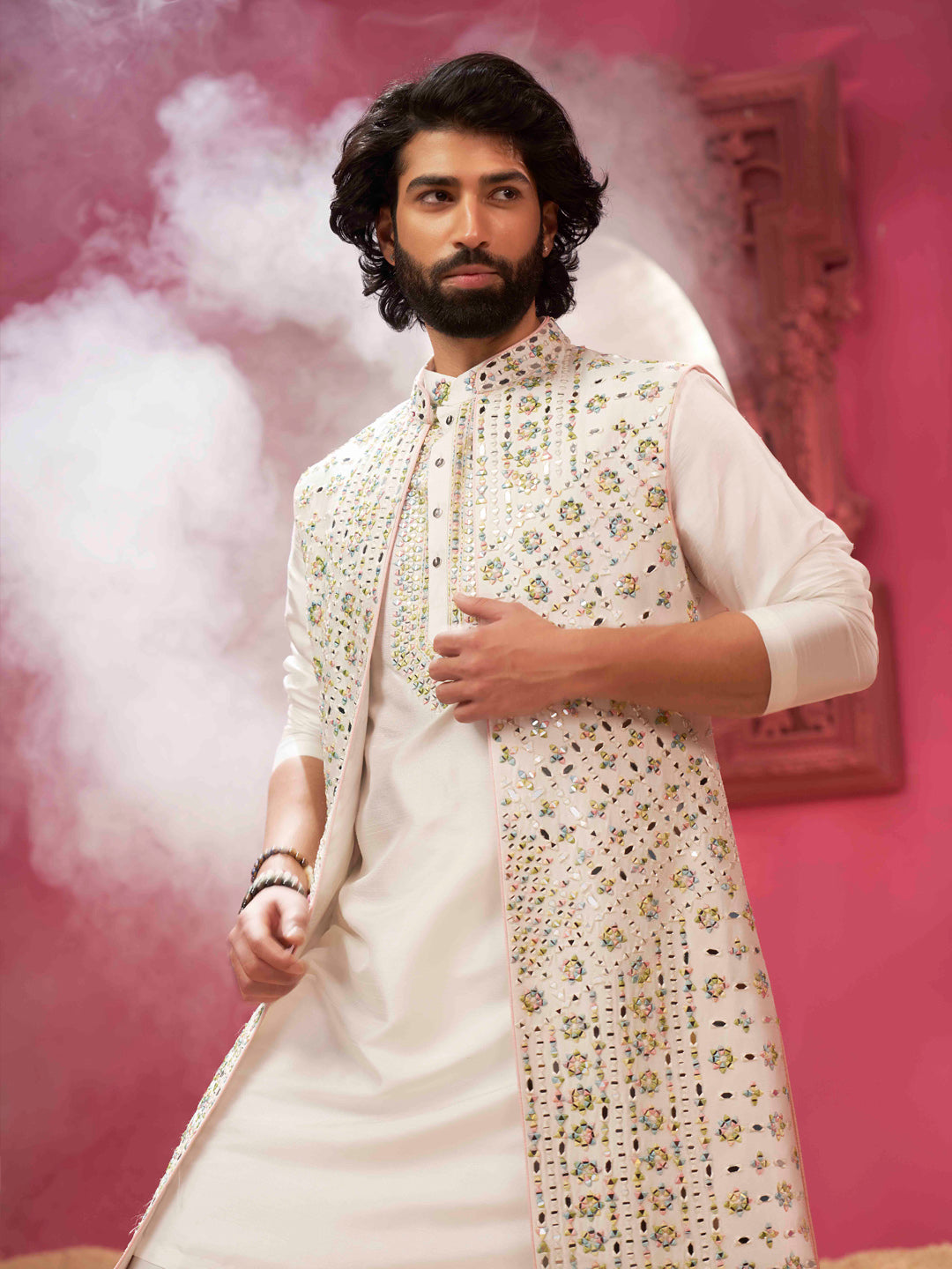 Alika Long Bandi Kurta Set