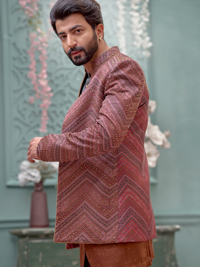 Ombre Indo-Western With Embroidery Work and Trouser