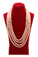 Peach Layered Beaded Mala