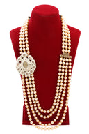 Classic Gold Layered Mala with a Diamond Pendant