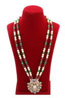 Multi-Colored Layered Moti Mala with a Pendant
