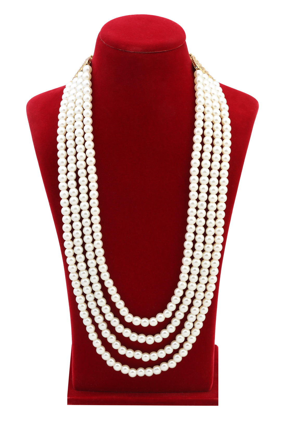 Timeless Pearl White Multi-layer Mala For Grooms
