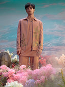 Mauve Hojri Silk Embroidered Jodhpuri Set