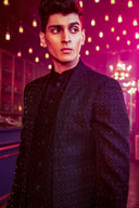 Deep Navy Embellished Cocktail Sherwani Set