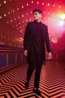 Deep Navy Embellished Cocktail Sherwani Set
