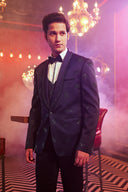 Deep Navy Embellished Cocktail Tuxedo Suit