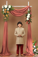 Tan Beige Sherwani Set