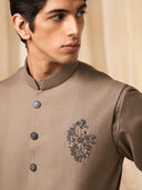 D. Fawn Rose Embroidery Bandi Shirt for Men