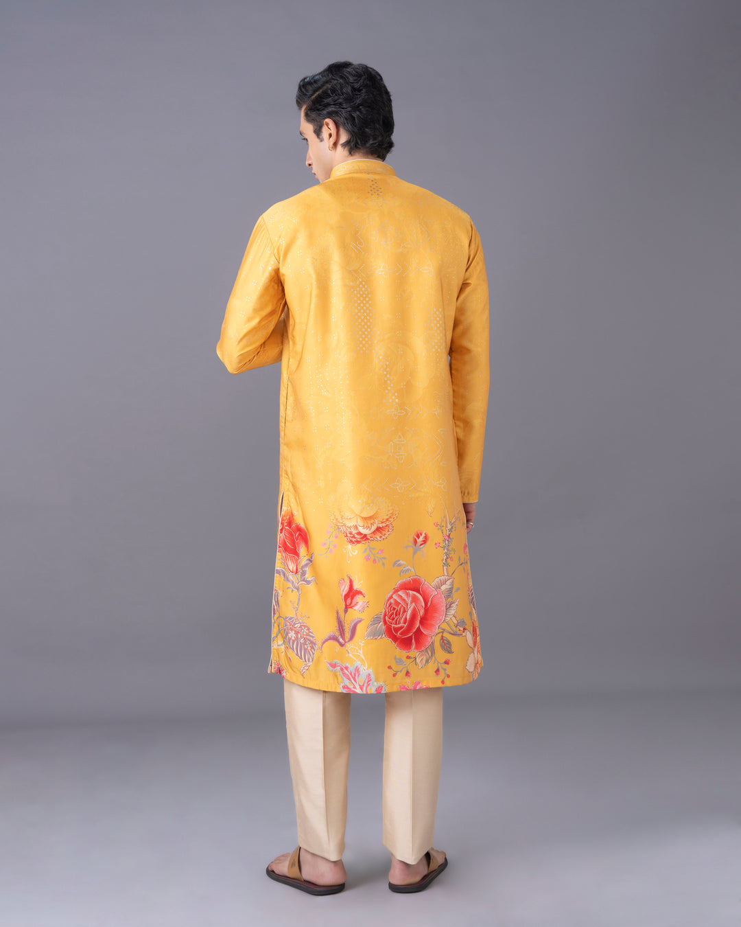 Elegant Yellow Silk Kurta Set with Exquisite Work