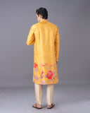 Elegant Yellow Silk Kurta Set with Exquisite Work