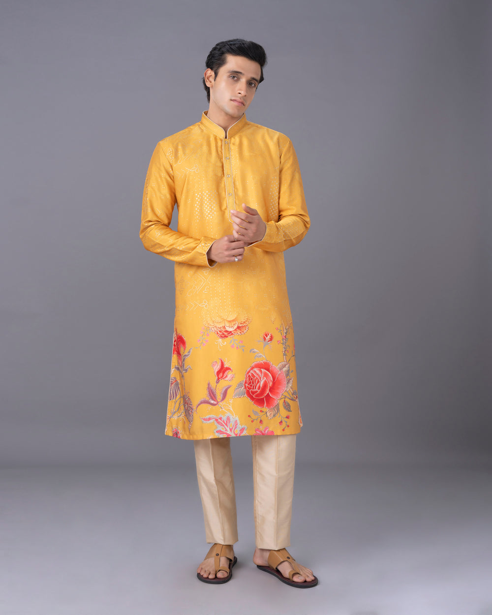 Elegant Yellow Silk Kurta Set with Exquisite Work