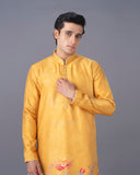 Elegant Yellow Silk Kurta Set with Exquisite Work