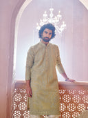 Classic Green Tissue Silk Kurta Set