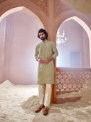 Classic Green Tissue Silk Kurta Set