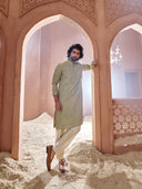 Classic Green Tissue Silk Kurta Set