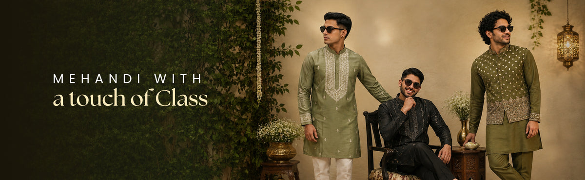 Mehendi Outfits for Men - Groom & Guest Mehndi Looks