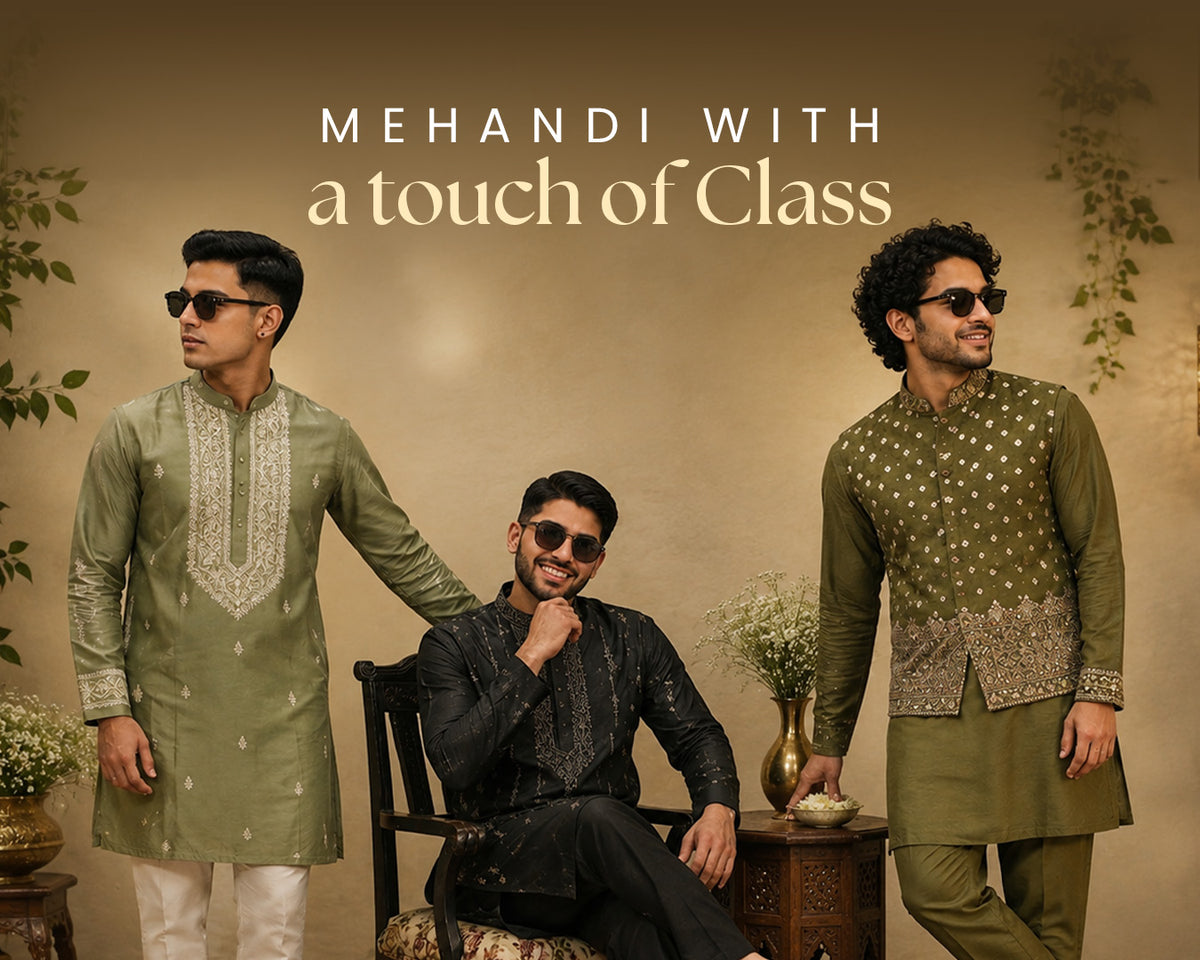 Mehendi Outfits for Men - Groom & Guest Mehndi Looks