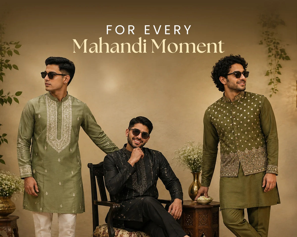 Mehendi Outfits for Men - Groom & Guest Mehndi Looks