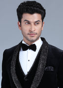 Black Velvet Royal Tuxedo Set