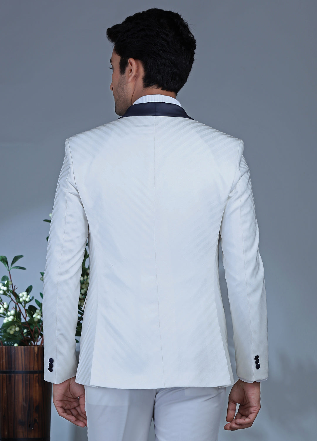 Contemporary White Tuxedo Suit