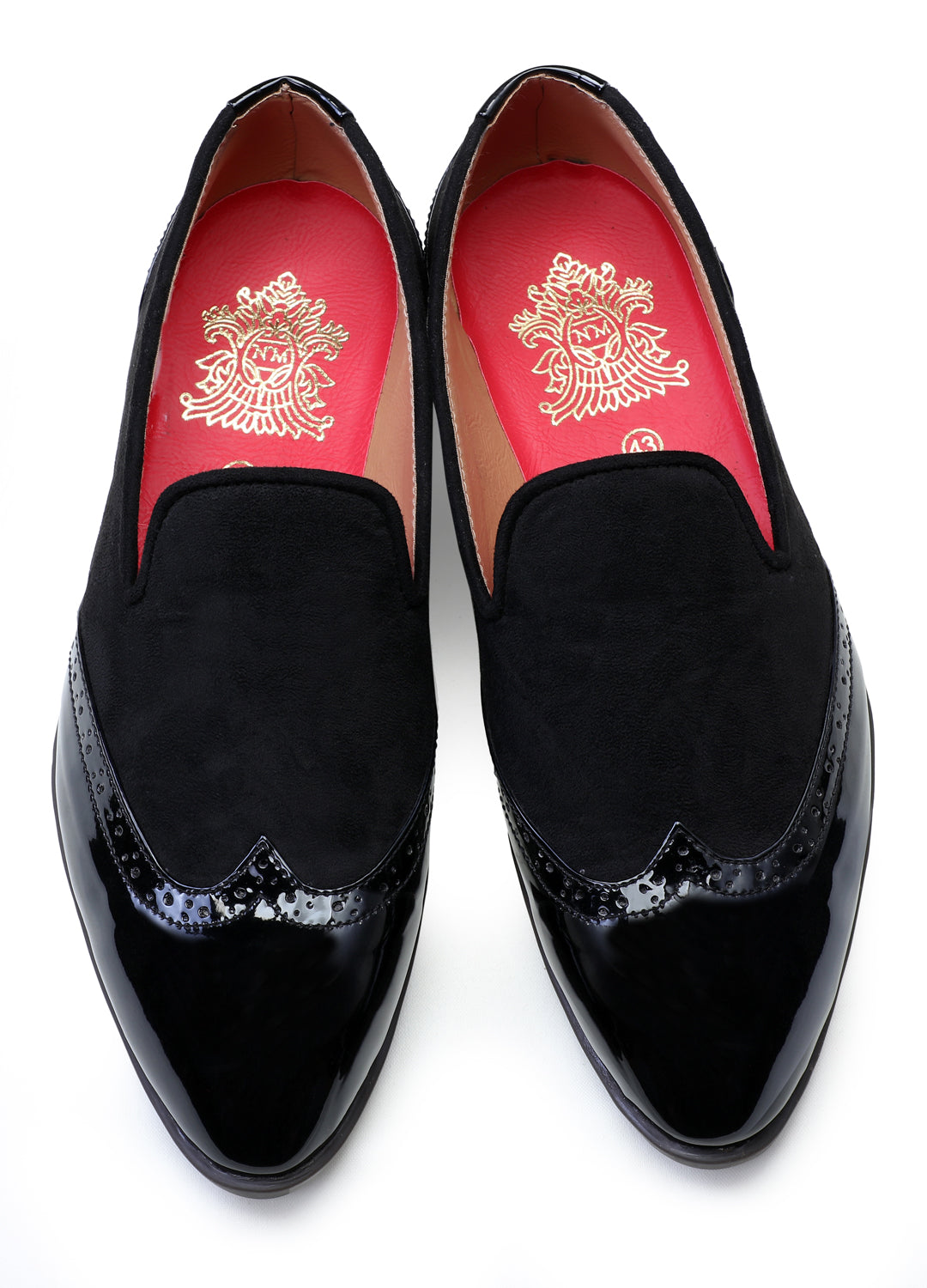 Black Handcrafted Semi-Leather Shoes