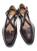 Coffee Handcrafted Semi-Leather Sandals