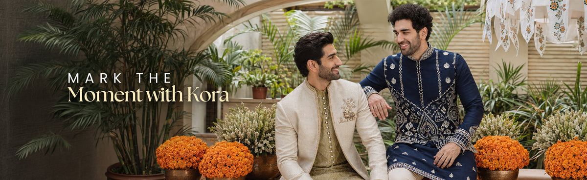 Roka Ceremony Outfits for Men | Elegant Groom & Guest Wear by KoraNm