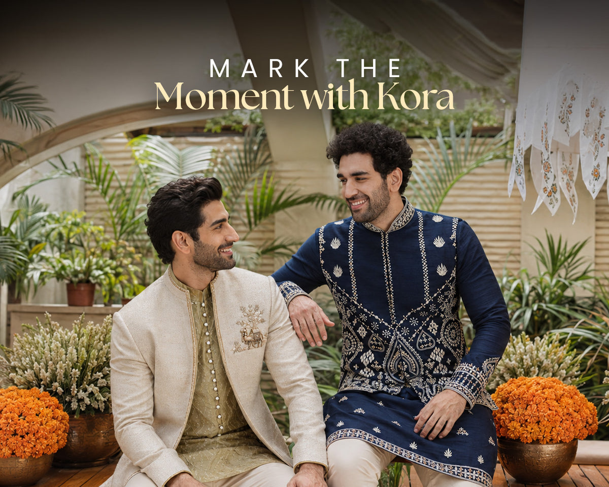 Roka Ceremony Outfits for Men | Elegant Groom & Guest Wear by KoraNm