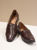 Wine Leather Solid Slip-On Loafers for Men