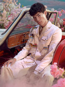 Cream Satin Terry Rayon Jodhpuri Set – Carnival Collection