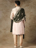 Rosey Beige Embroidered Sherwani Set