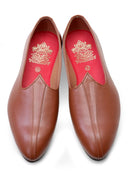 Brown Handcrafted Semi-Leather Jutti