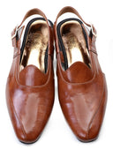 Tan Handcrafted Semi- Leather Sandals