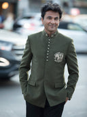 Olive Green Jodhpuri Set
