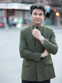 Olive Green Jodhpuri Set