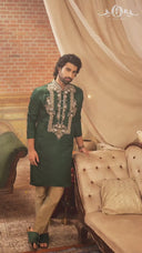 Elegant Green Embroidered Kurta Set
